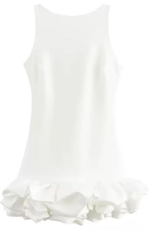 Ruffle trim dress