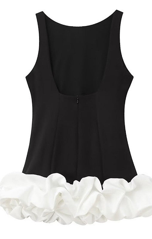 Ruffle trim dress