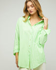 Davi & Dani Stripe Button Down Long Sleeve Shirt - Online Only