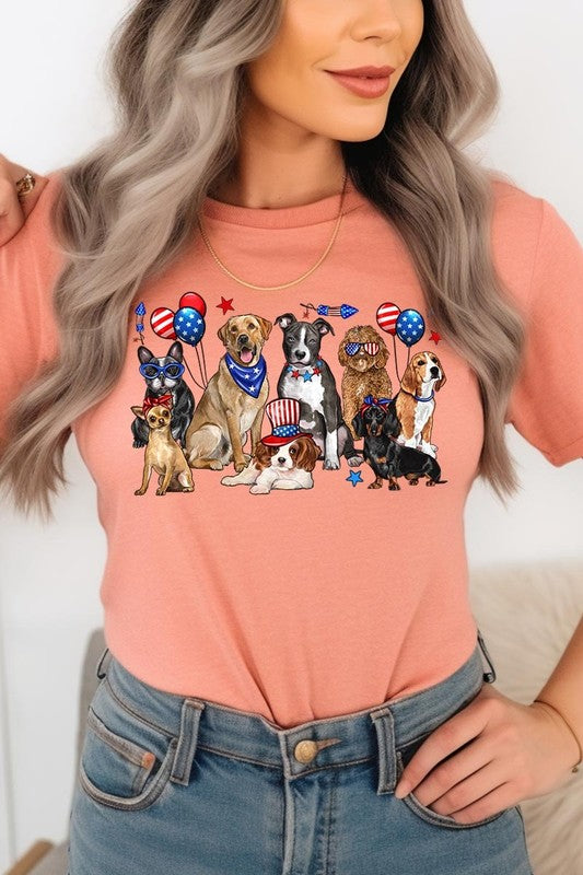 4th of July Dogs Graphic Tee
