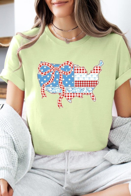 USA Map Patchwork Graphic Tee