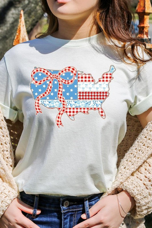 USA Map Patchwork Graphic Tee