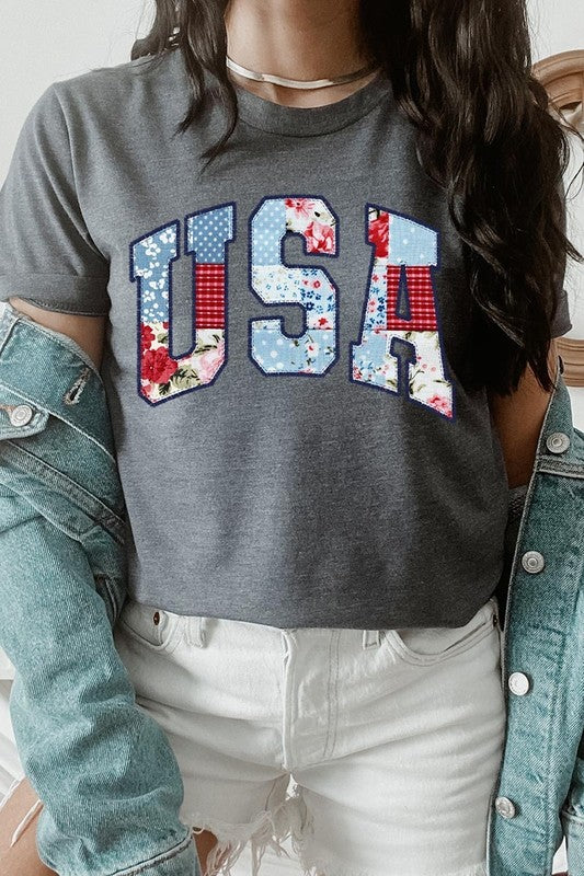 Vintage USA Patchwork Graphic Tee