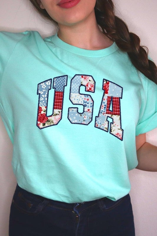 Vintage USA Patchwork Graphic Tee