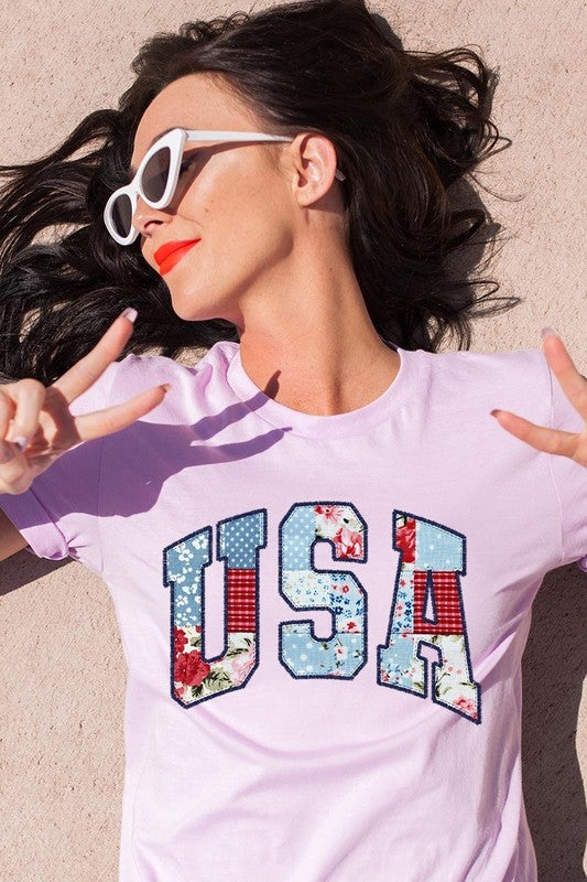 Vintage USA Patchwork Graphic Tee