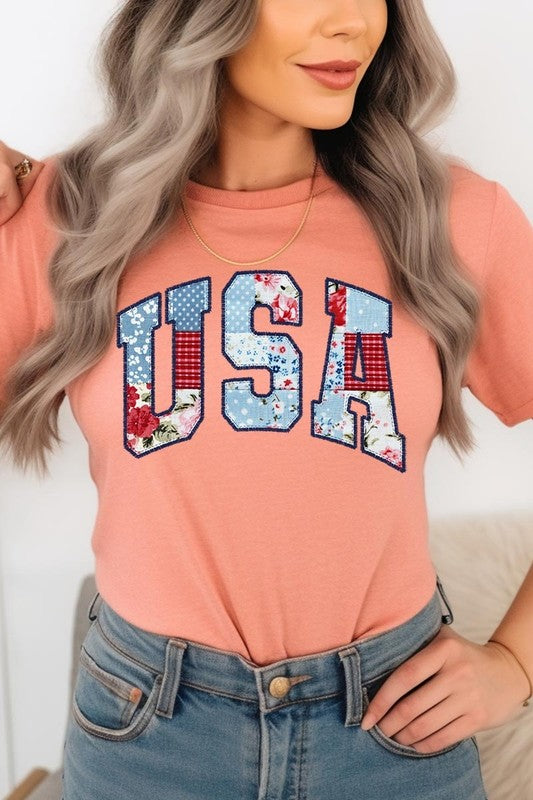 Vintage USA Patchwork Graphic Tee