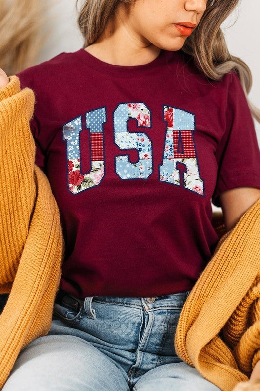Vintage USA Patchwork Graphic Tee