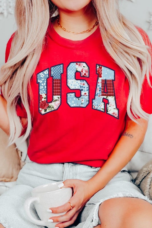 Vintage USA Patchwork Graphic Tee