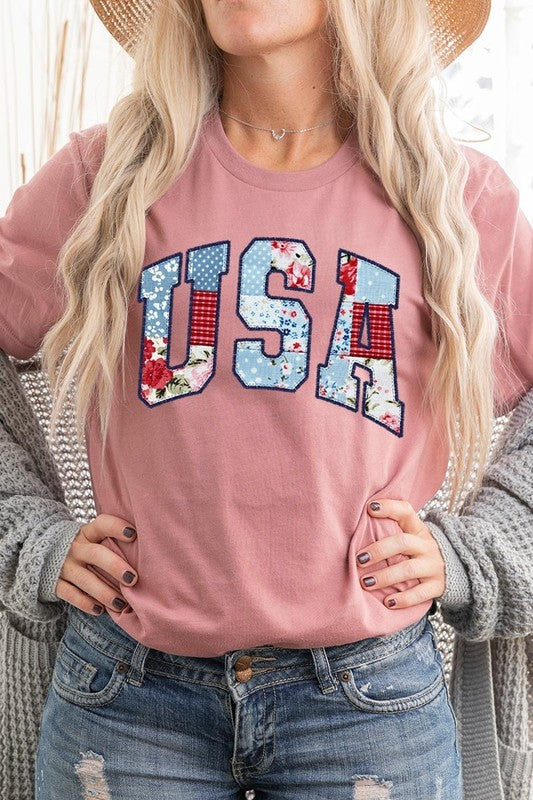 Vintage USA Patchwork Graphic Tee