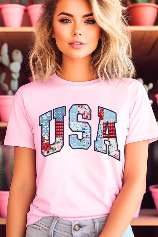 Vintage USA Patchwork Graphic Tee
