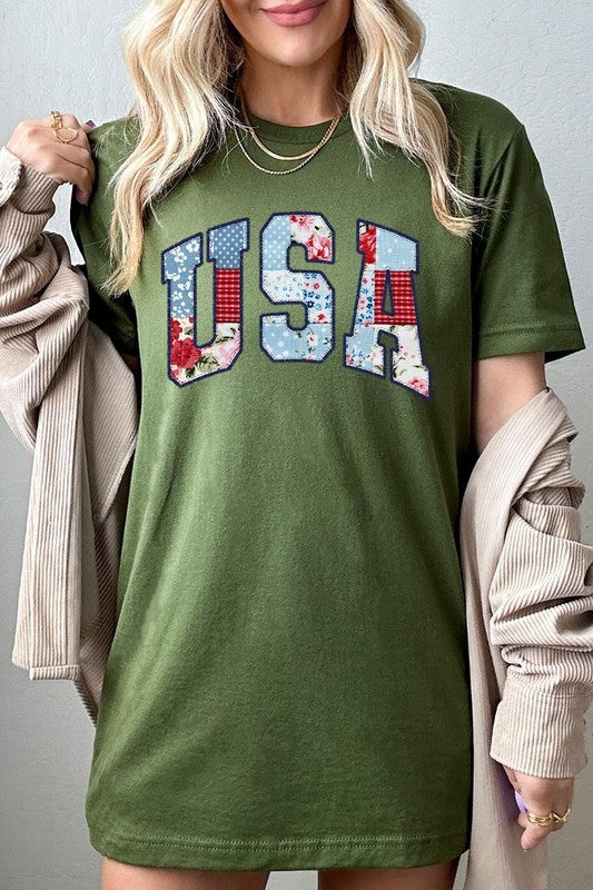 Vintage USA Patchwork Graphic Tee
