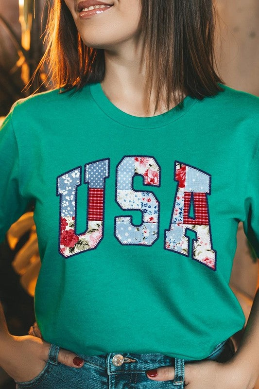 Vintage USA Patchwork Graphic Tee