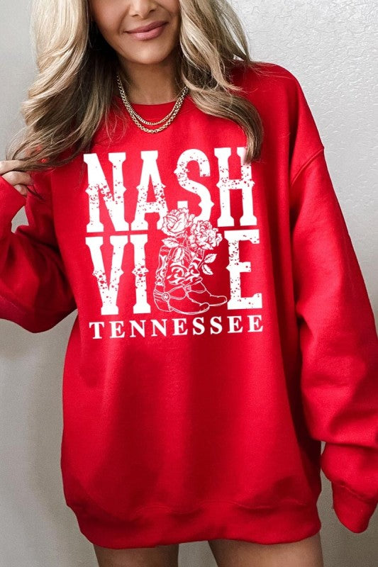 Nashville Cowgirl Boots Graphic Sweatshirt