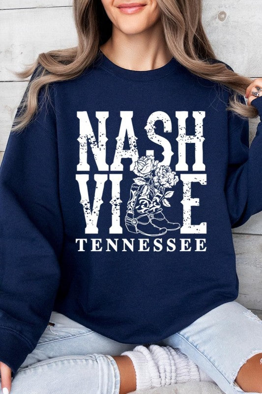 Nashville Cowgirl Boots Graphic Sweatshirt