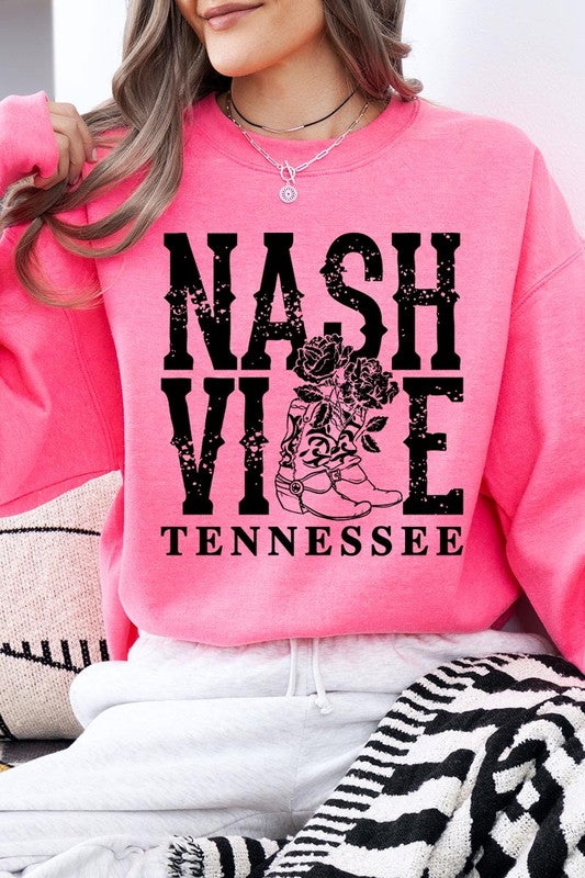 Nashville Cowgirl Boots Graphic Sweatshirt