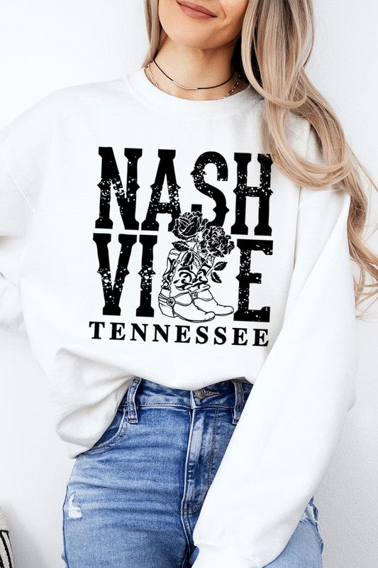 Nashville Cowgirl Boots Graphic Sweatshirt