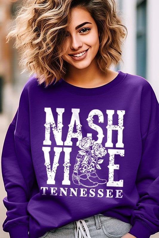 Nashville Cowgirl Boots Graphic Sweatshirt