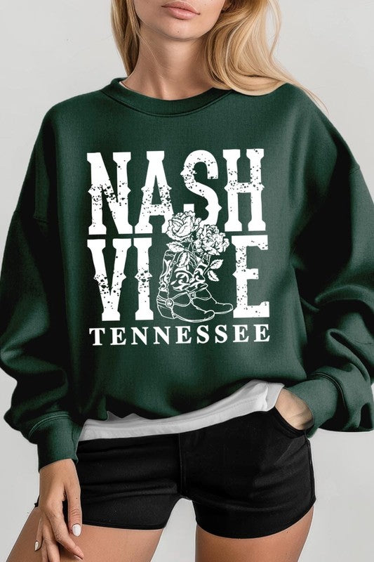 Nashville Cowgirl Boots Graphic Sweatshirt