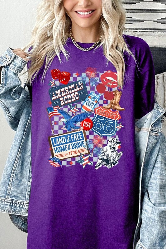 4th of July Collage Graphic Heavy Cotton Tee