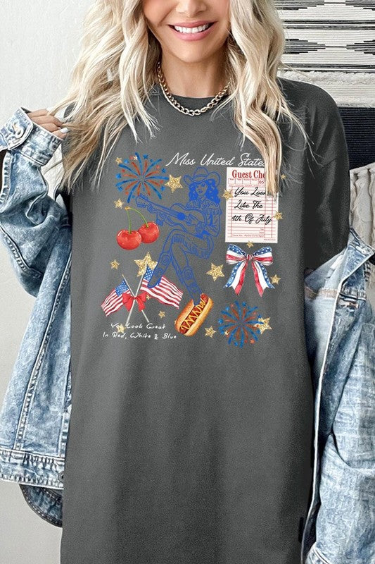 Western 4th Of July Graphic Heavy Cotton Tee