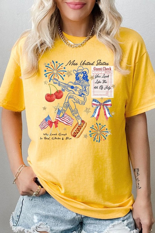 Western 4th Of July Graphic Heavy Cotton Tee