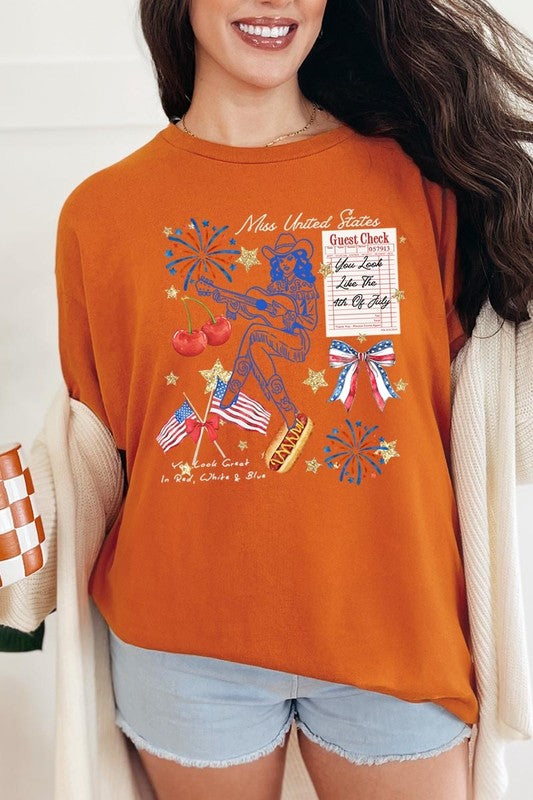 Western 4th Of July Graphic Heavy Cotton Tee