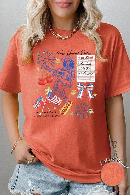 Western 4th Of July Graphic Heavy Cotton Tee