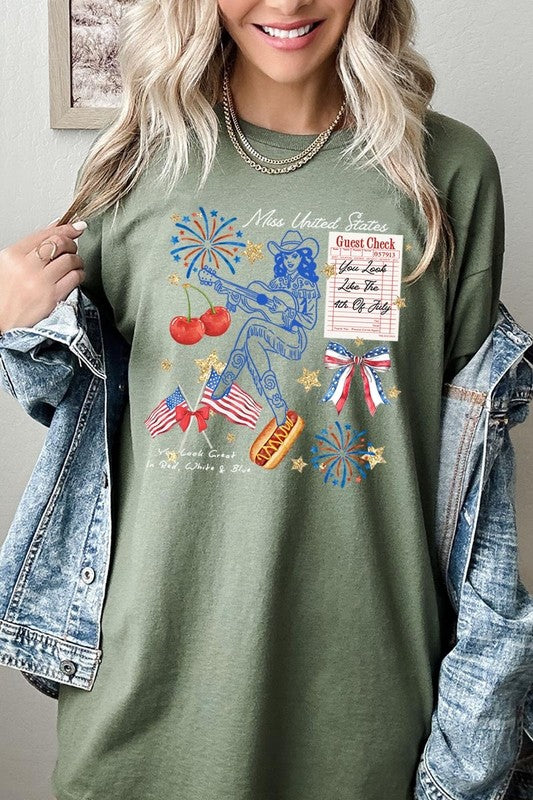 Western 4th Of July Graphic Heavy Cotton Tee