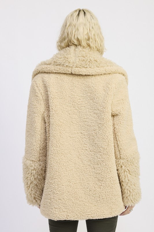 Emory Park Fur Trimmed Fleece Jacket with Pockets