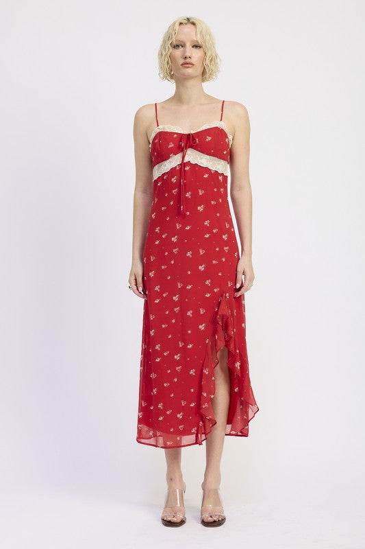 Emory Park Spaghetti Strap Ruffle Maxi Dress
