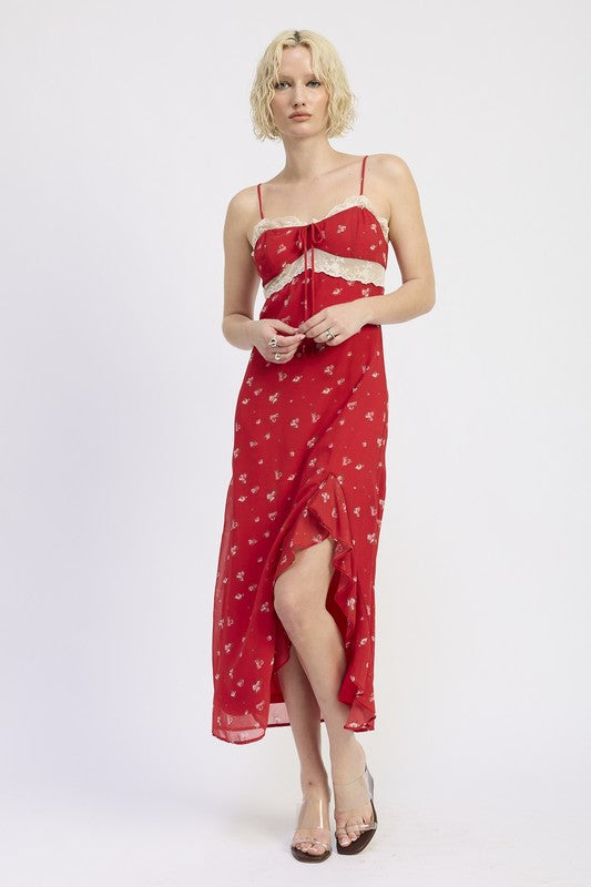 Emory Park Spaghetti Strap Ruffle Maxi Dress