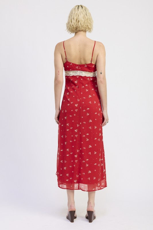 Emory Park Spaghetti Strap Ruffle Maxi Dress