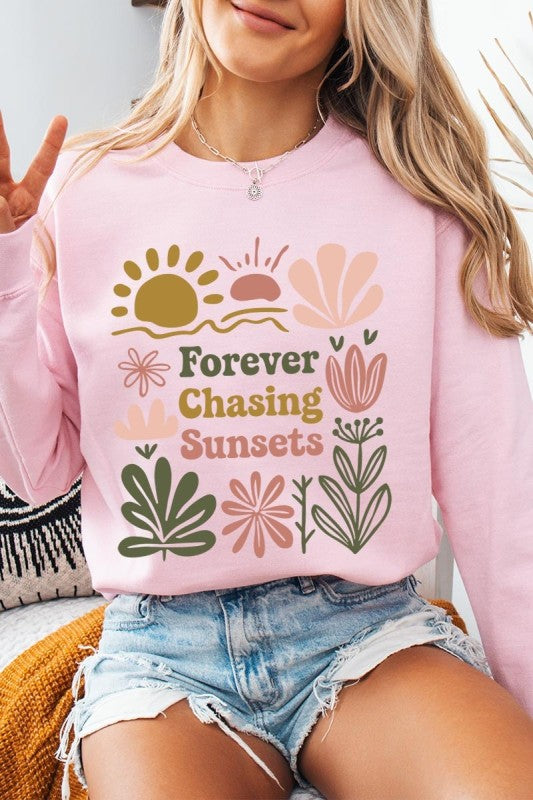 Forever Chasing Sunsets Graphic Sweatshirt