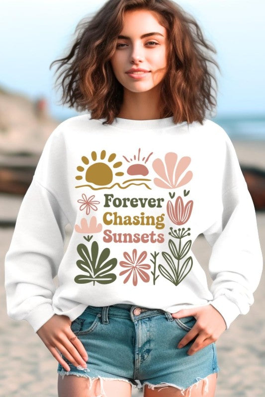 Forever Chasing Sunsets Graphic Sweatshirt