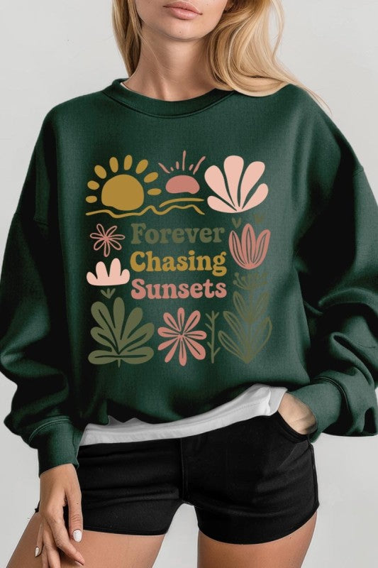 Forever Chasing Sunsets Graphic Sweatshirt
