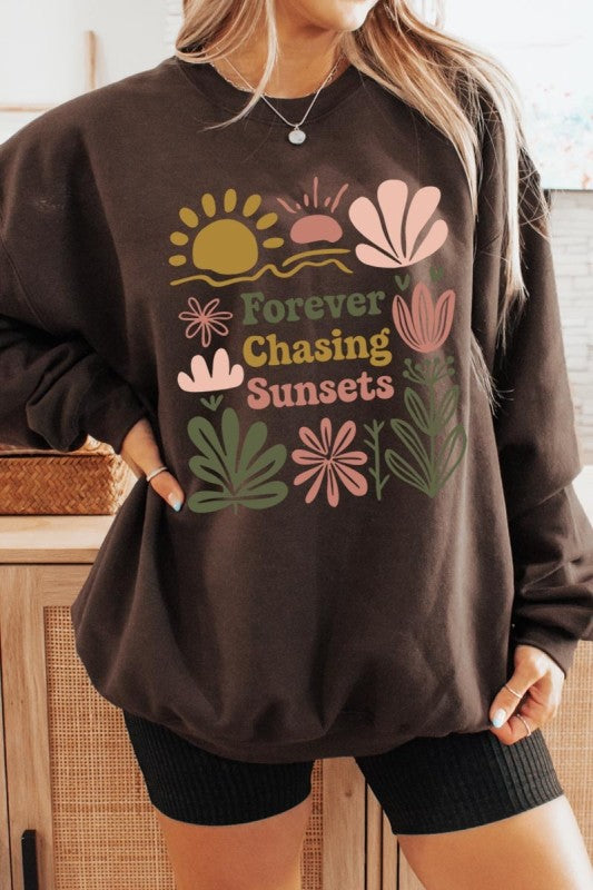Forever Chasing Sunsets Graphic Sweatshirt