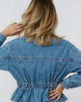 Miss Sparkling | Studded Detail Denim Jacket
