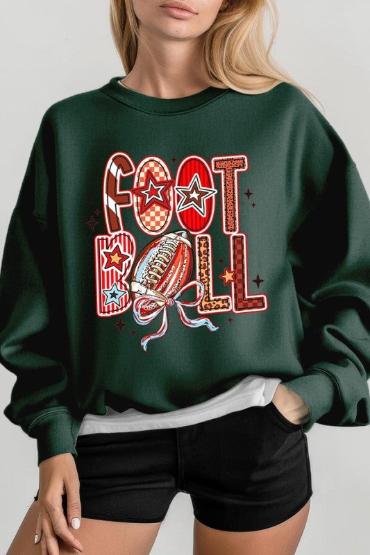 Brushstroke Football Graphic Sweatshirt