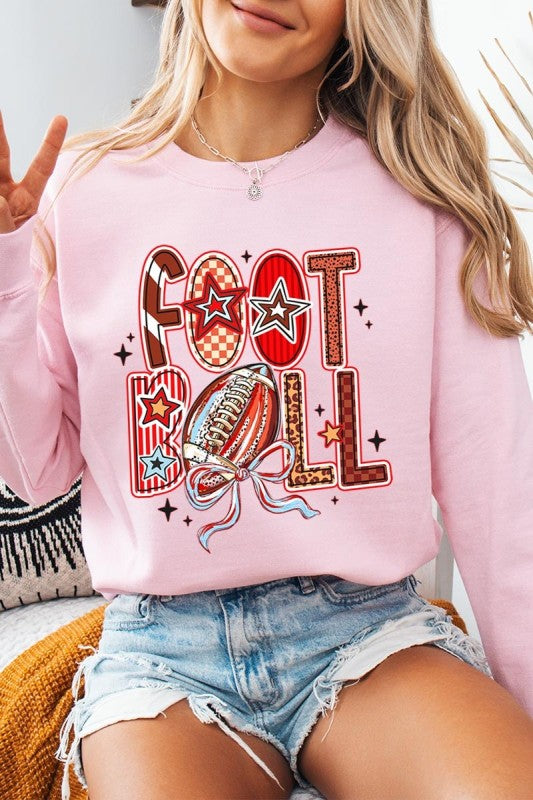 Brushstroke Football Graphic Sweatshirt