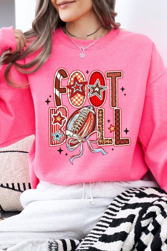 Brushstroke Football Graphic Sweatshirt