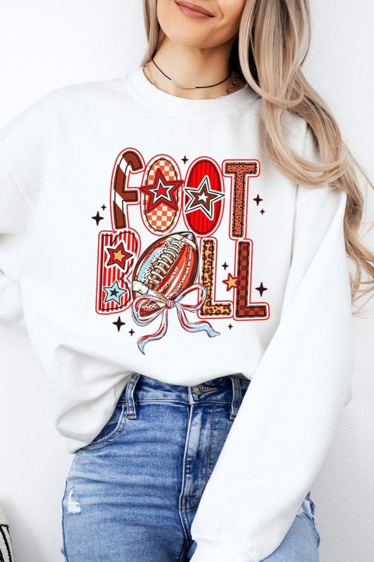 Brushstroke Football Graphic Sweatshirt