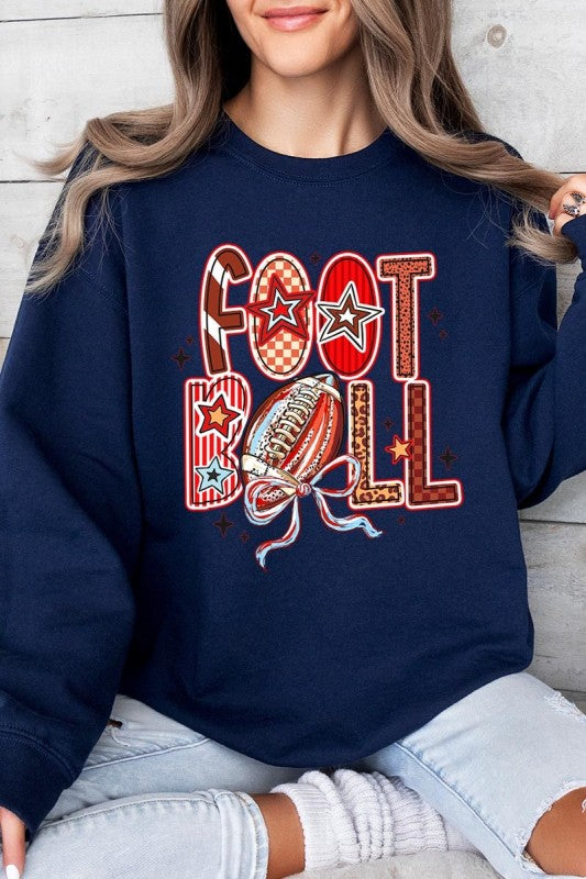 Brushstroke Football Graphic Sweatshirt