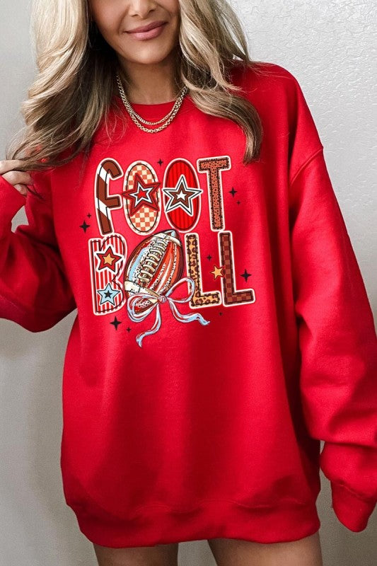 Brushstroke Football Graphic Sweatshirt
