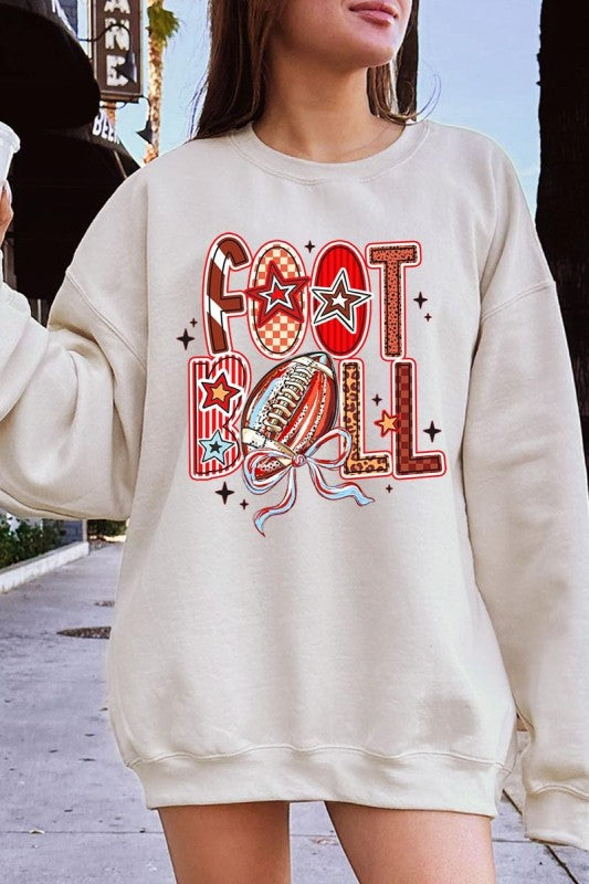 Brushstroke Football Graphic Sweatshirt