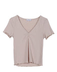 Lilou V-Neck Short Sleeve Top - My Pampered Life Seattle