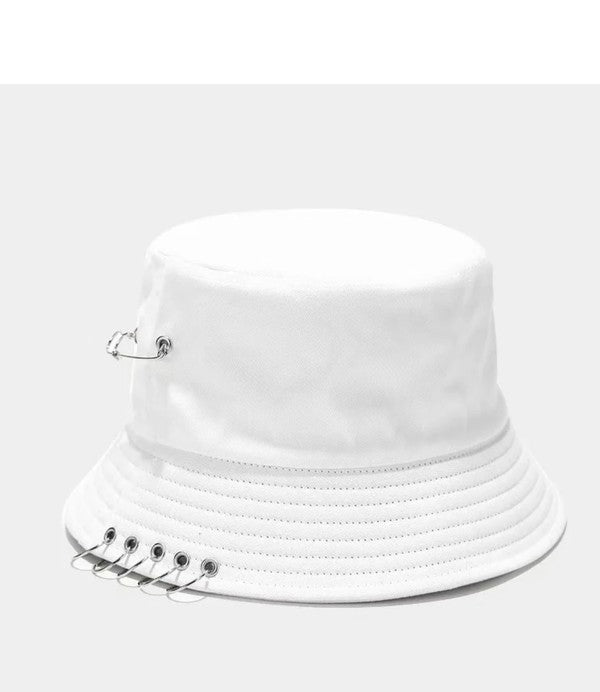 Fashion Cotton Bucket Hat With Rings - Online Only