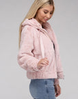 Fluffy Zip-Up Teddy Hoodie