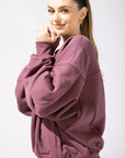 POPFLEX Full Size Brunch Sweater - Merlot