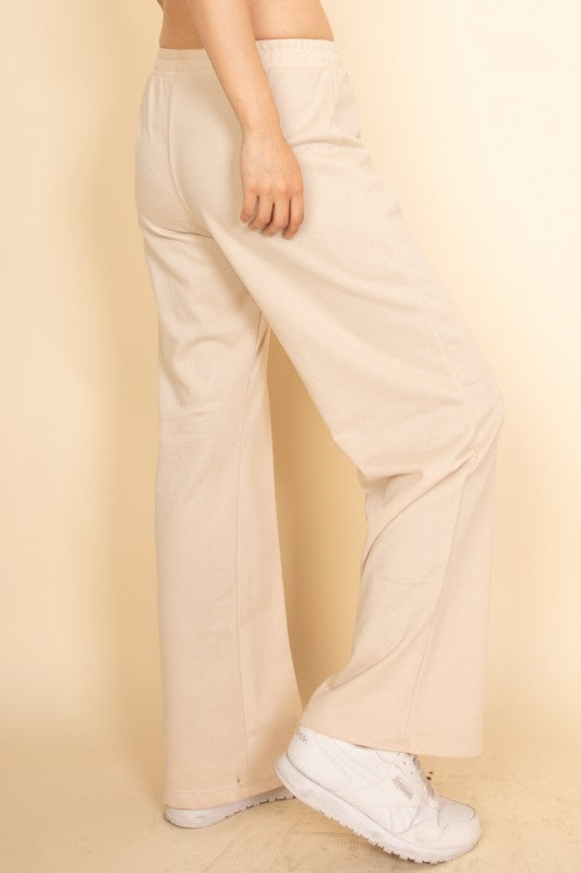 Relaxed Fit Top and Wide-Leg Pants Set