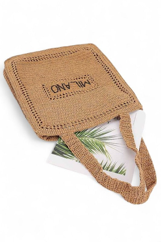 Milano Summer Straw Tote Bag